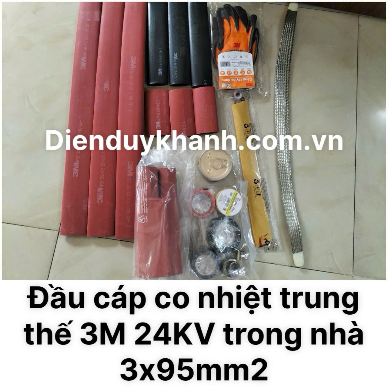 Đầu Cáp Co Nhiệt Trung Thế Trong Nhà 24KV ID 3C (K)4S-95(3x95mm2) MHI